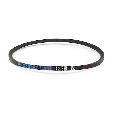 D&D SPA932 Metric V-Belt, 932mm Outside Length, 13 mm Top Width, 10 mm Thickness, 1 Ribs SPA932